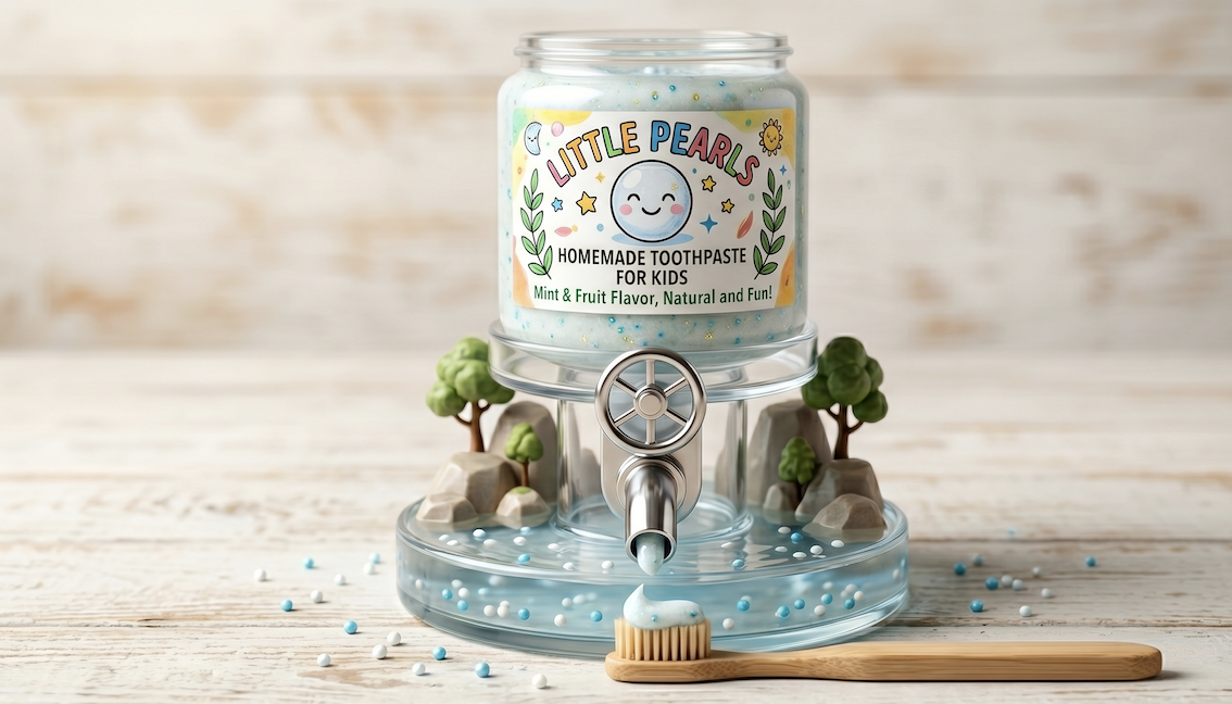 Little Pearls organic toothpaste jar