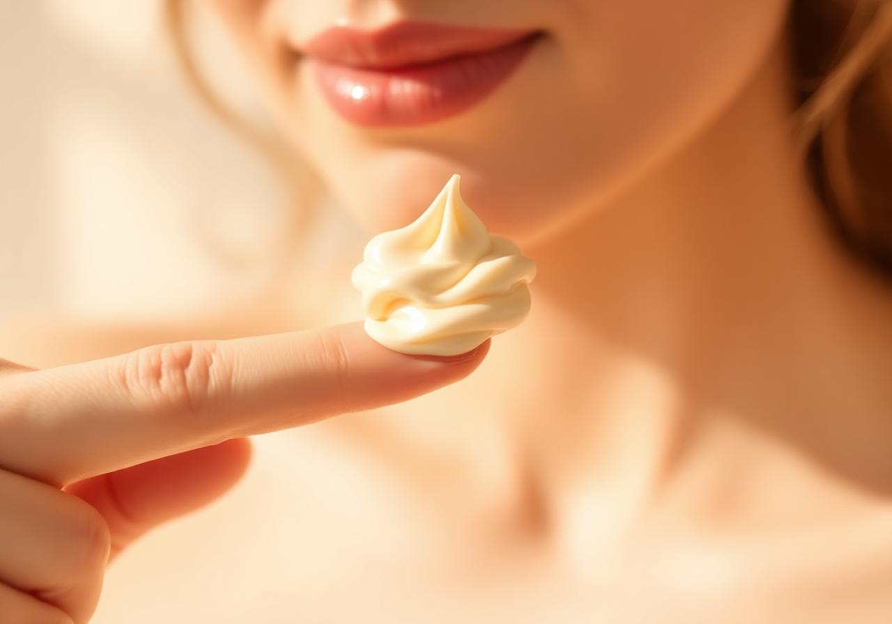 Premium PDF guide opened beside an amber jar of whipped Vitamin C cream