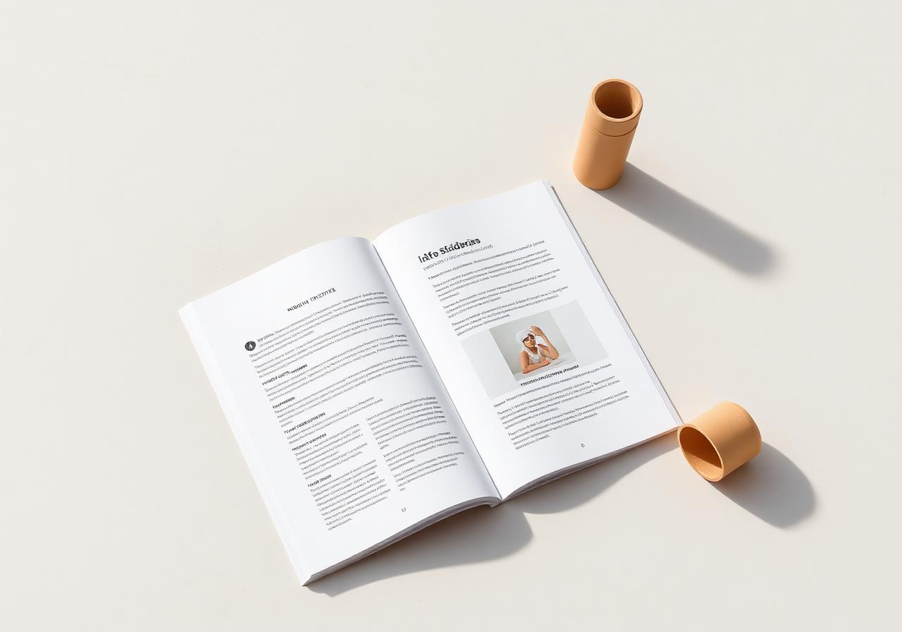 Premium Pure Breeze PDF guide opened on stone beside a cardboard deodorant tube